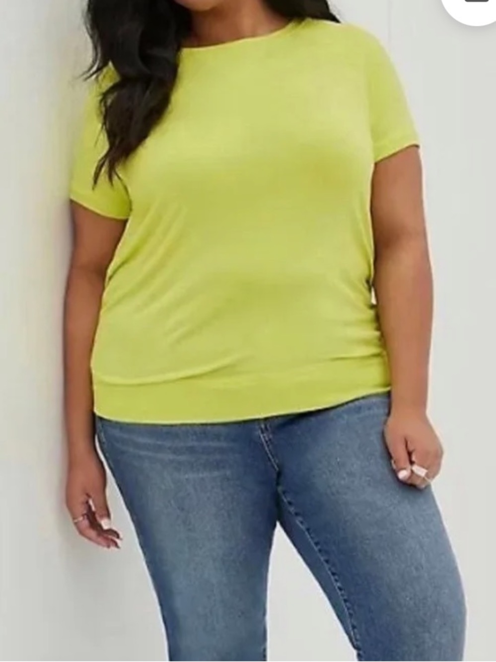 torrid Neon Yellow Short Sleeve Super Soft Tee